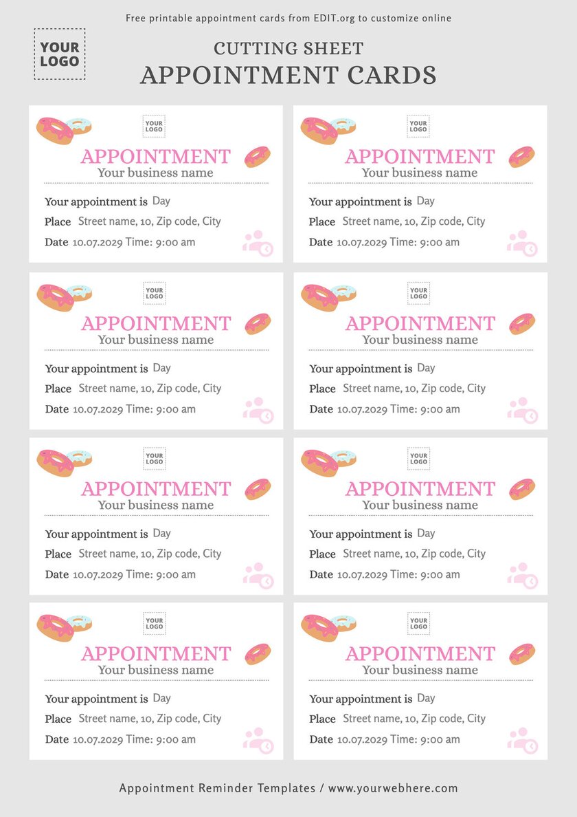 Free Printable Appointment Card Templates 54 OFF