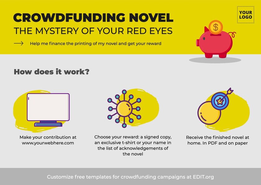 Editable crowdfunding ad design for campaigns