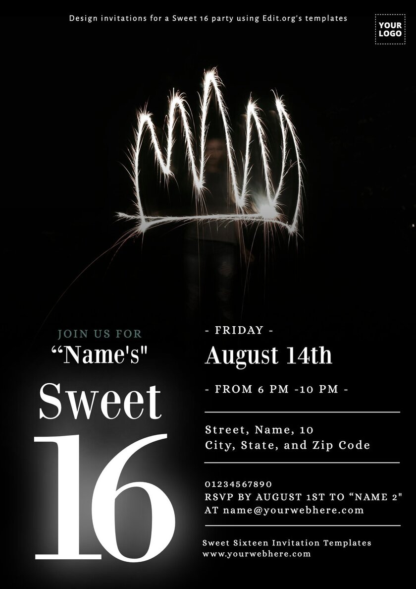 Free online sweet 16 birthday invitations