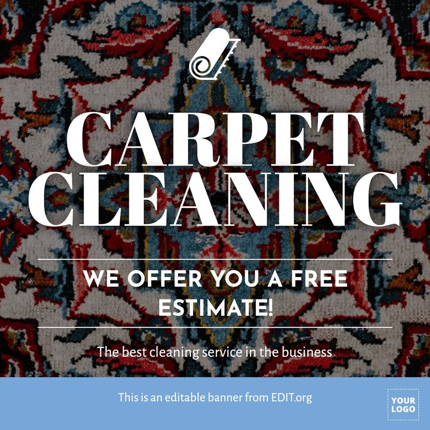 EDIT.org editable ad to advertise carpet cleaning business
