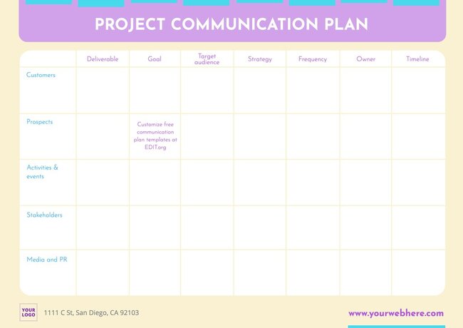 Free Communication Plan Templates 9457