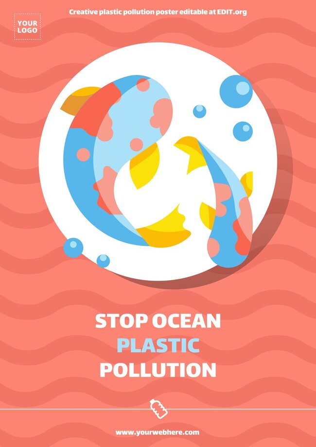 Stop Plastic Pollution poster templates