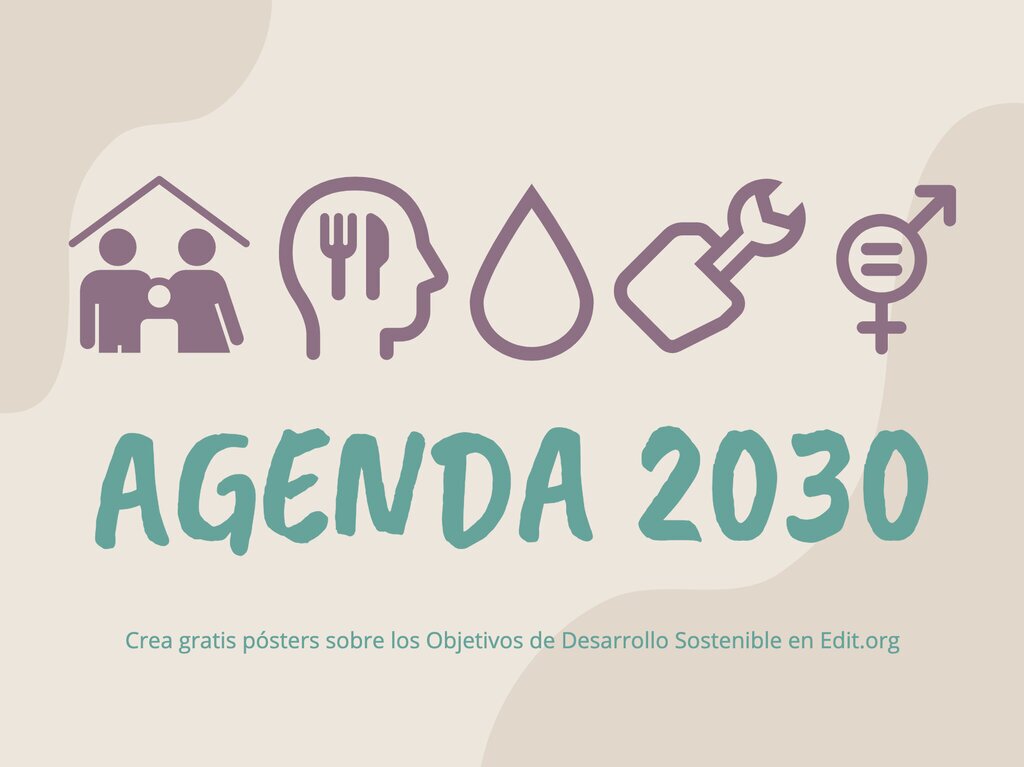 Diseña pósters de Agenda 2030 con plantillas online