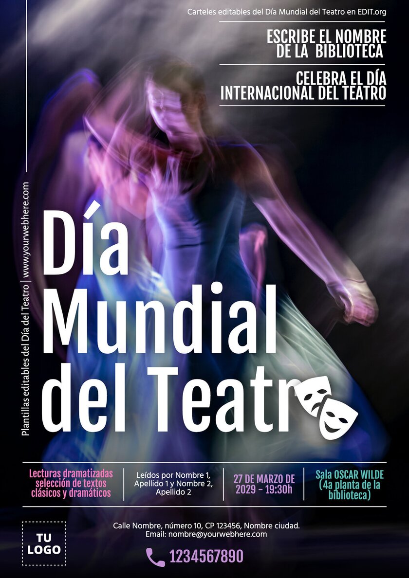 Cartel original del Día Internacional del Teatro