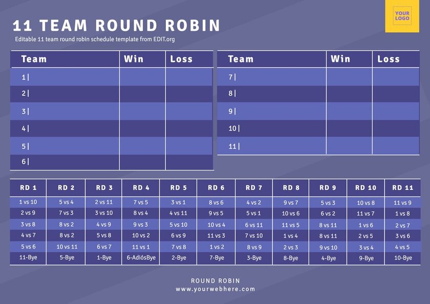 Team round robin generator designs