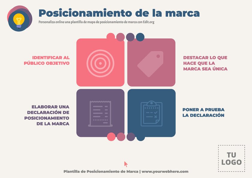 Plantilla de declaración de posicionamiento de producto personalizable