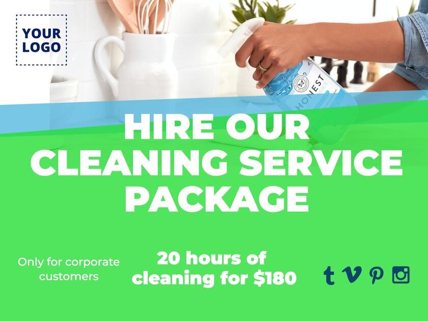 Contract a cleaning and disinfection package of hours template image to edit