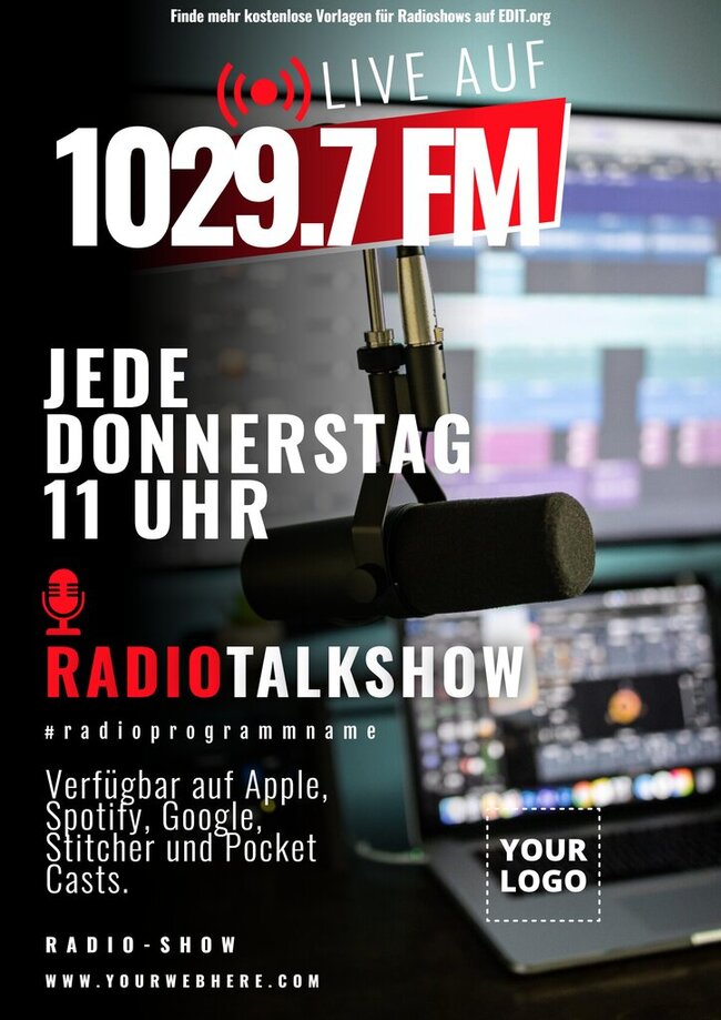FlyerVorlagen für Radioshows zum Anpassen online
