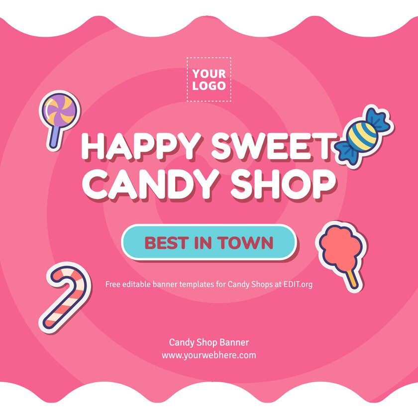 Free Candy Store templates for banners