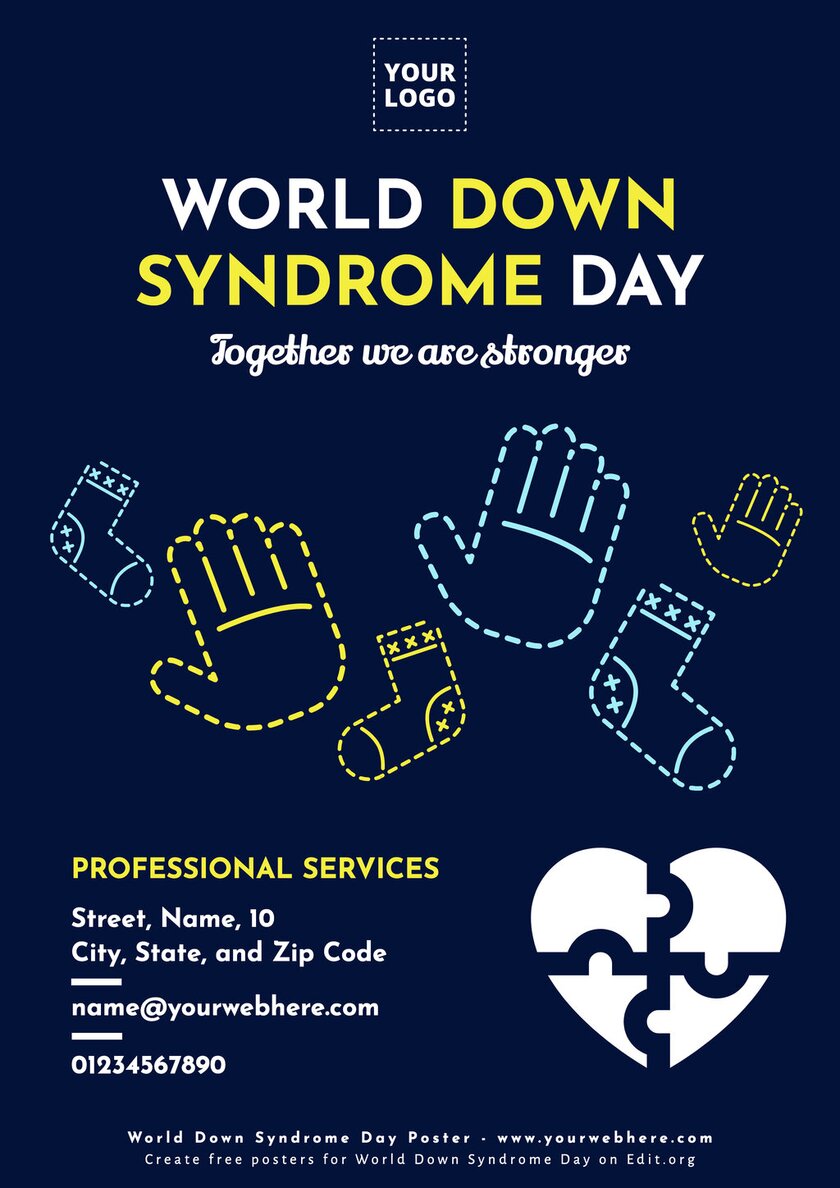 Customizable Down Syndrome Day posters online