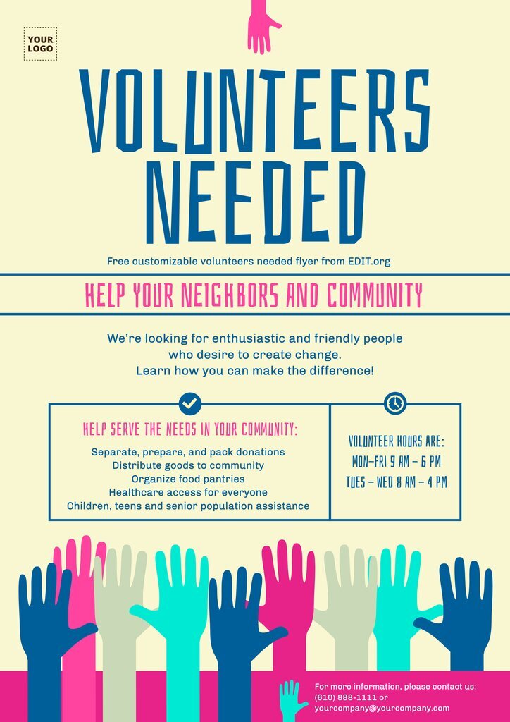 Custom poster about volunteerism online