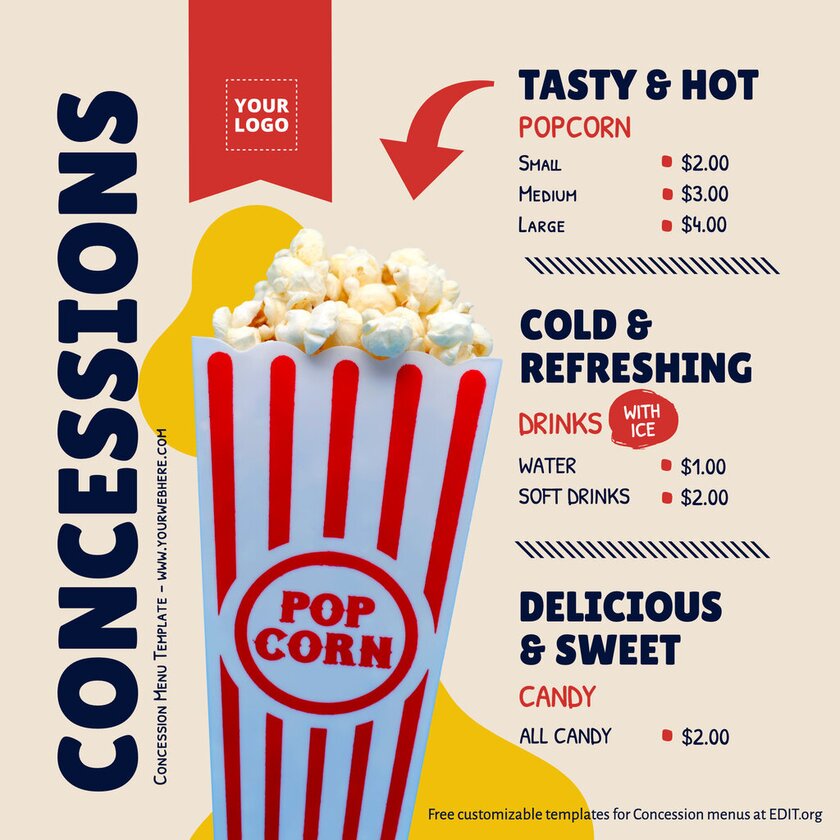 Sample Concession Stand Price List