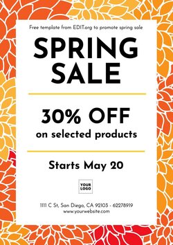 Editable Spring Sale Poster Templates Online