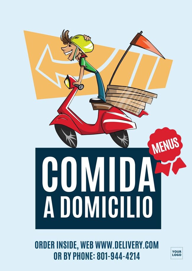 Carteles para delivery de comida y servicios a domicilio Carteles para delivery de comida y servicios a domicilio