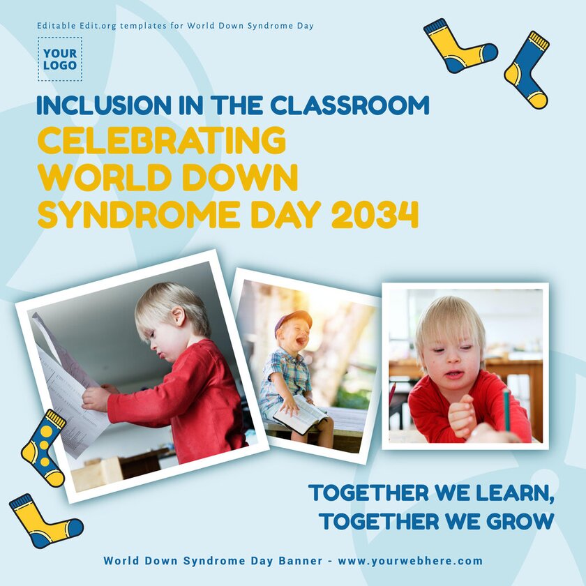Free editable World Down Syndrome Day banner