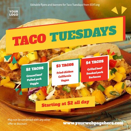 Customize National Taco Day banners & posters