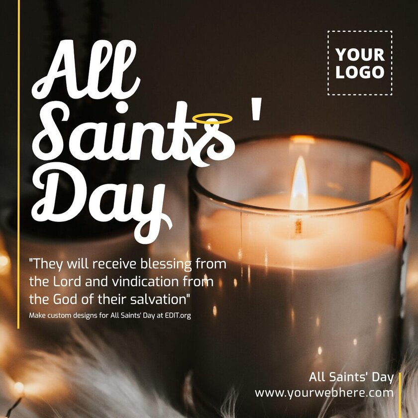 All Saints Day Card Templates To Edit Online