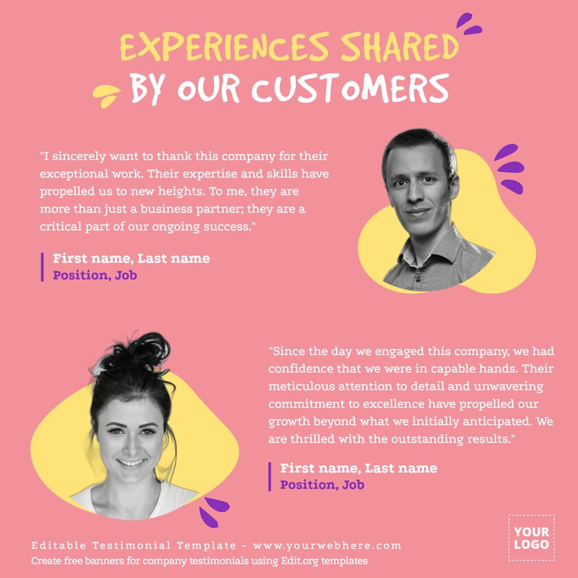 Customize Free Client Testimonial Templates Customize Free Client Testimonial Templates