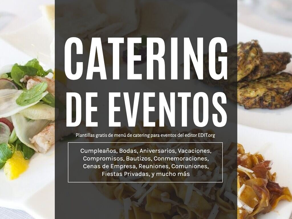 edificio fragancia paso Editor online de menús para catering y eventos