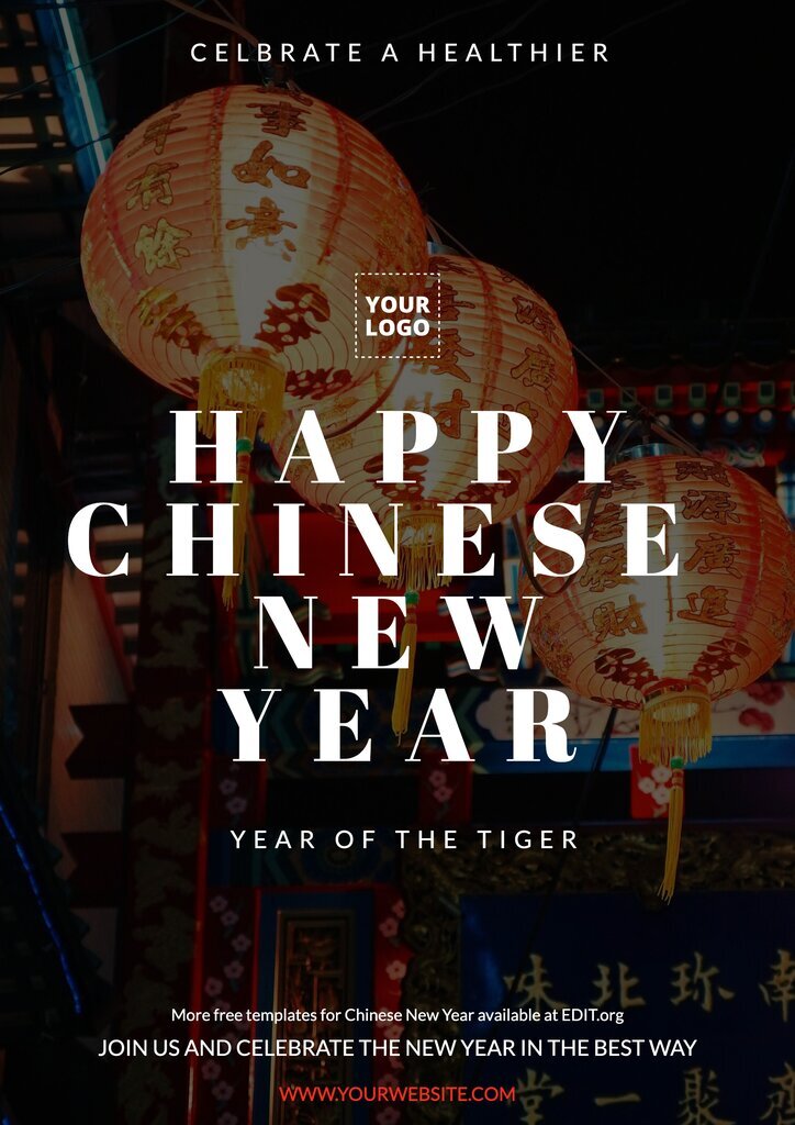 Printable Chinese greeting cards and posters for new year
