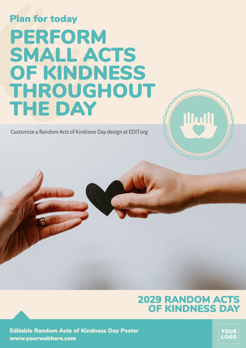 Customizable Random Acts of Kindness Day templates