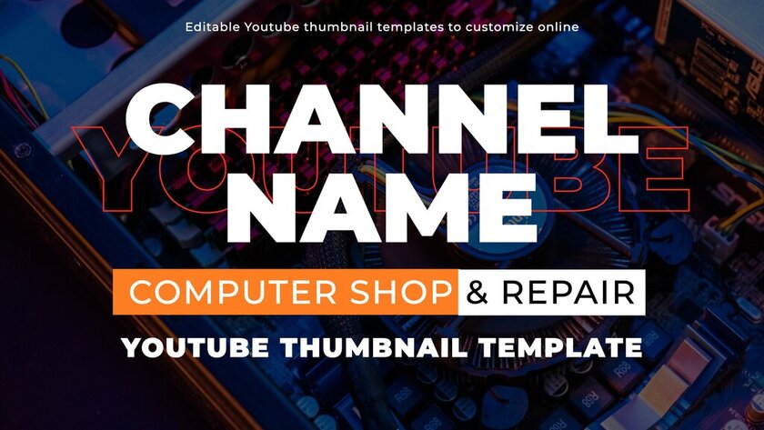 Editable Youtube template for thumbnails