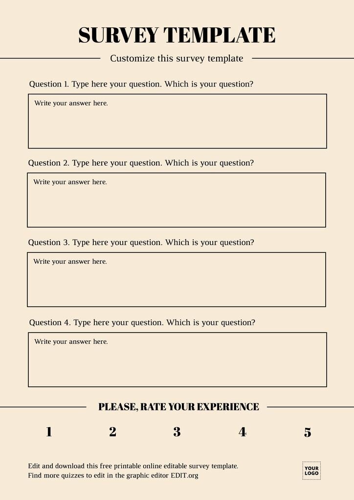 Create Your Own Printable Survey Free