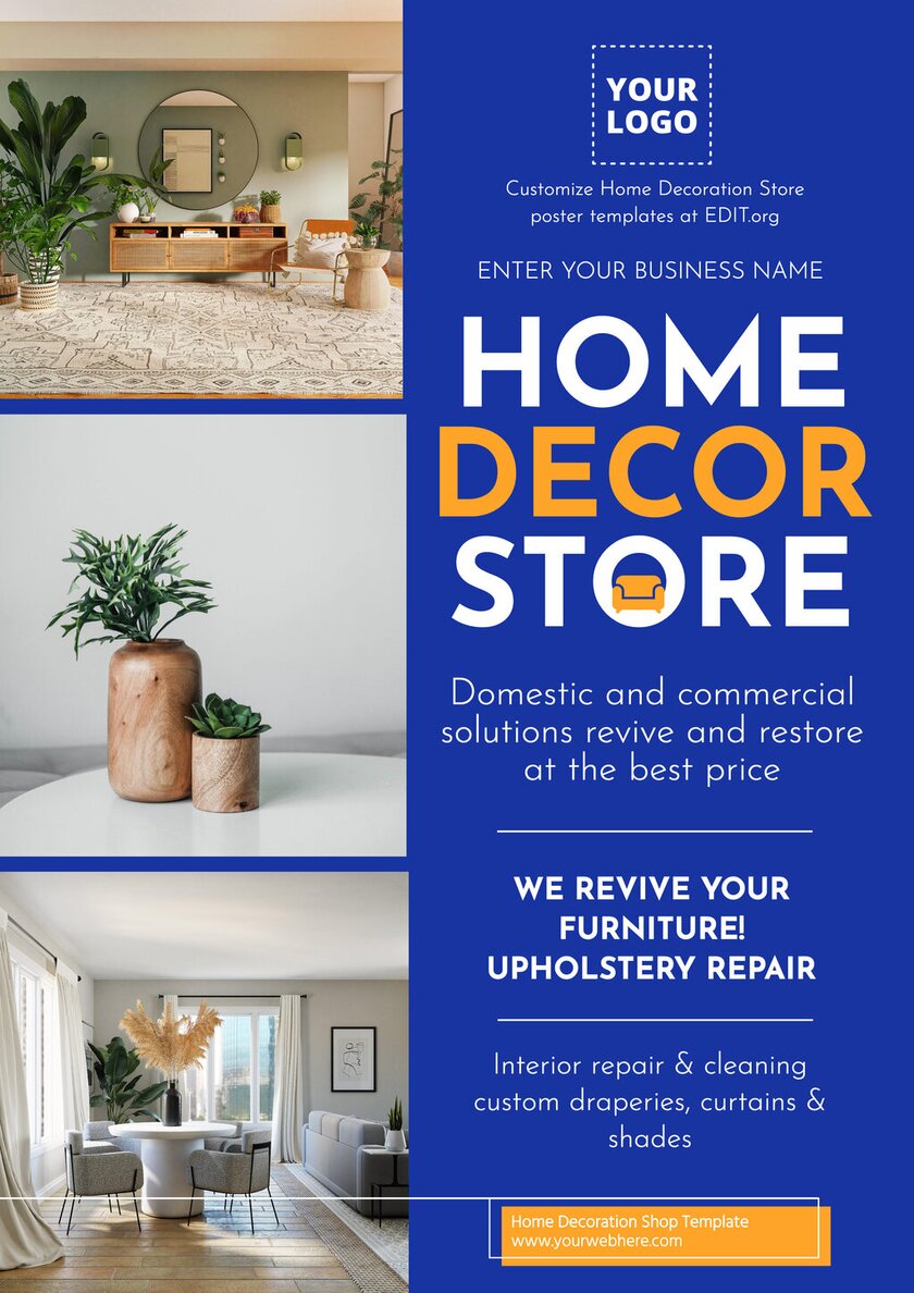 Free designs for Home Decor Stores to edit online
