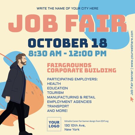 Create a Job Fair Flyer with Editable Templates