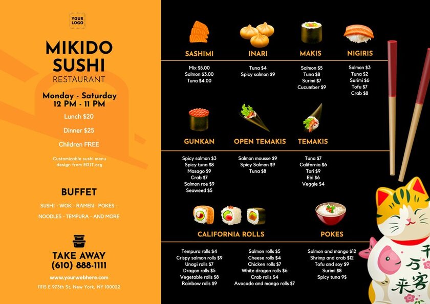 Vhv Japanese Menu Design Printable Free  840 