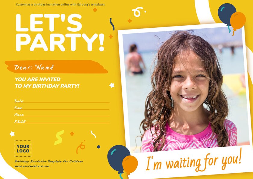 Free birthday party invitations for free for images and text