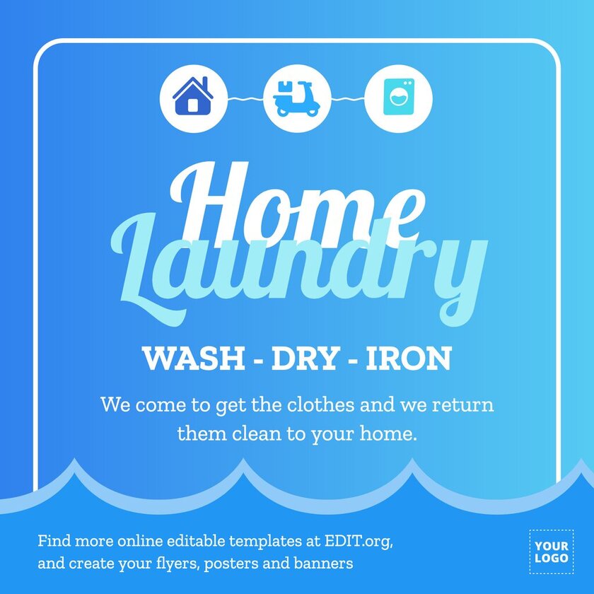 Laundry Templates To Create Flyers And Banners Designs