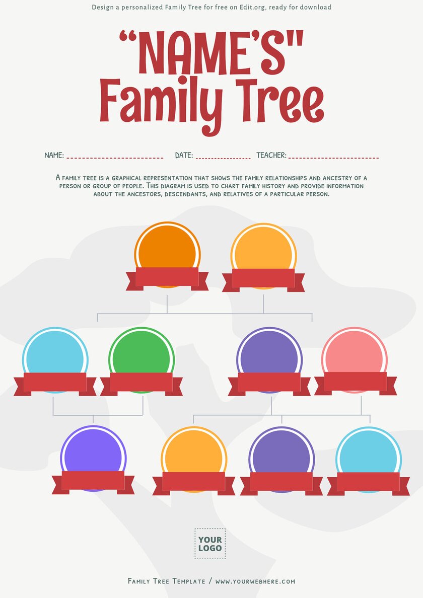 Printable Family Tree template customizable online
