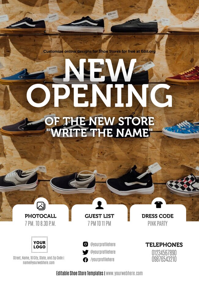 Editable Shoe Store Flyer Templates