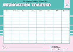 Editable templates to create medication trackers