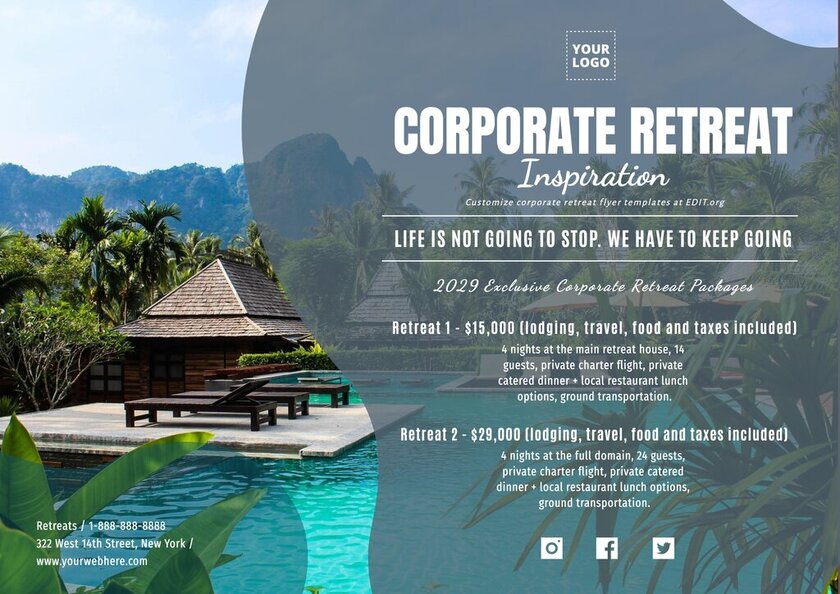 Retreat Flyer Designs To Customize Online