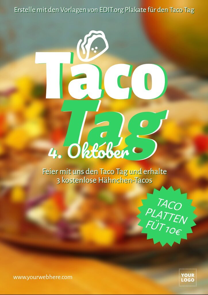 Bearbeitbare Vorlagen für den Taco Tag