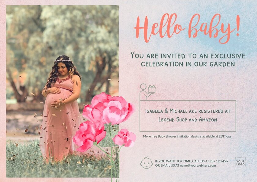 Baby shower card templates to print