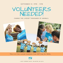 How to create Volunteers Wanted signs online