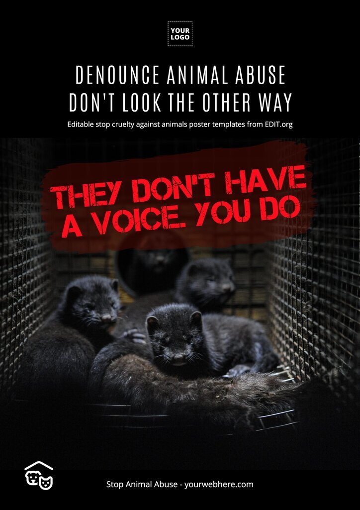 Stop cruelty against animals poster templates