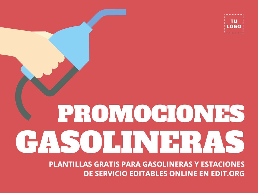 Carteles para gasolineras editables online
