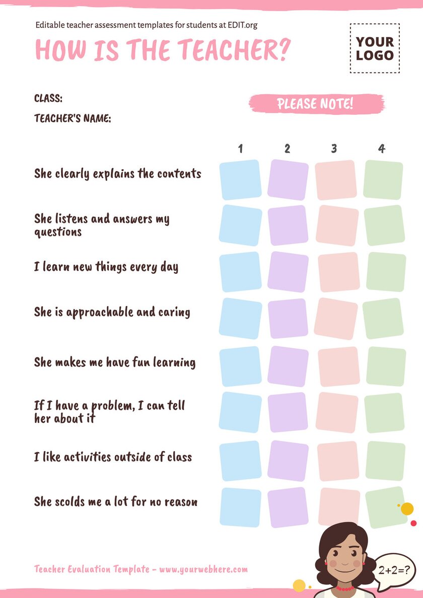 Free Printable Preschool Teacher Evaluation Forms Printable Templates