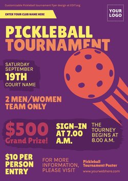 Editable Pickleball Flyer Templates