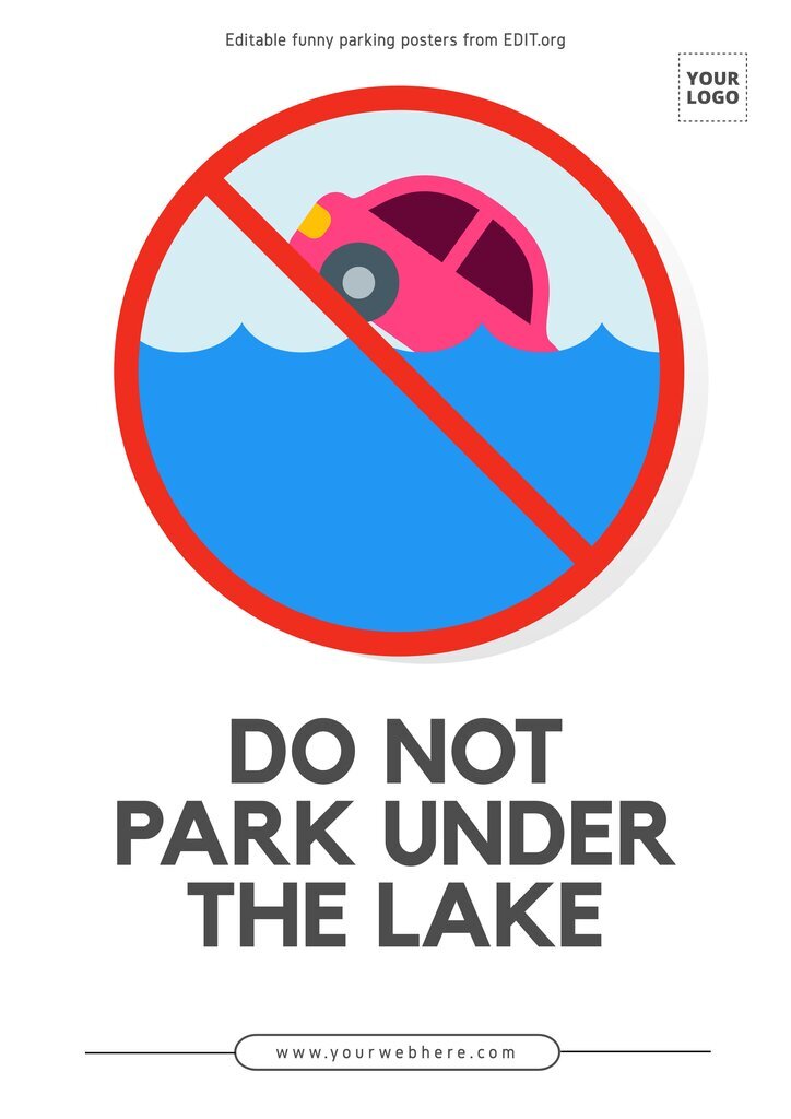 Poster do not park under the lake