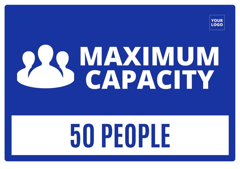 Maximum capacity poster template