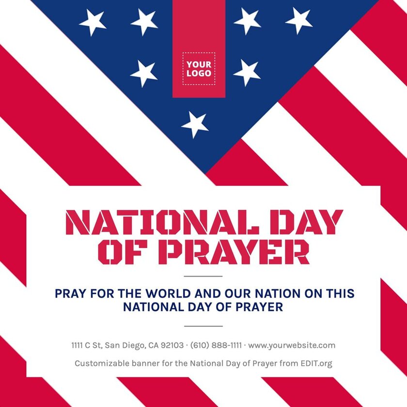 Free custom National Day of Prayer banner