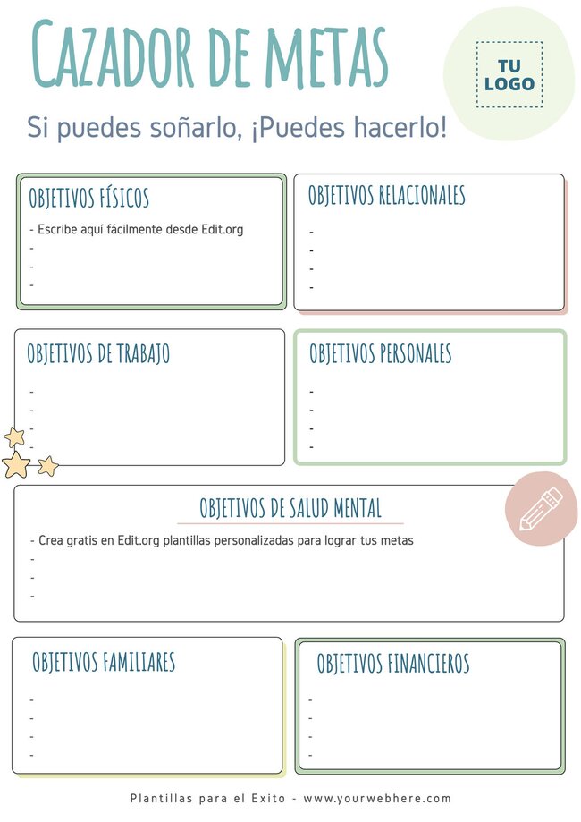 Crea Un Plan De Acción De Metas Personales Gratis 4001