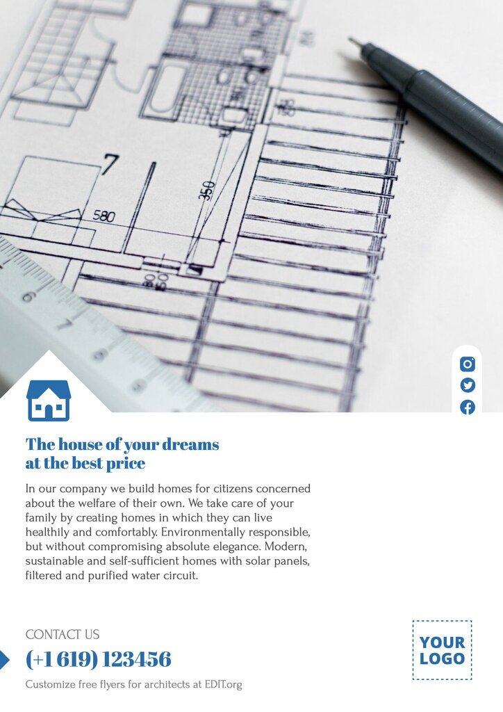 Customizable architect flyer designs