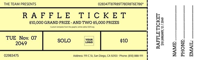 Printable Raffle Ticket Templates