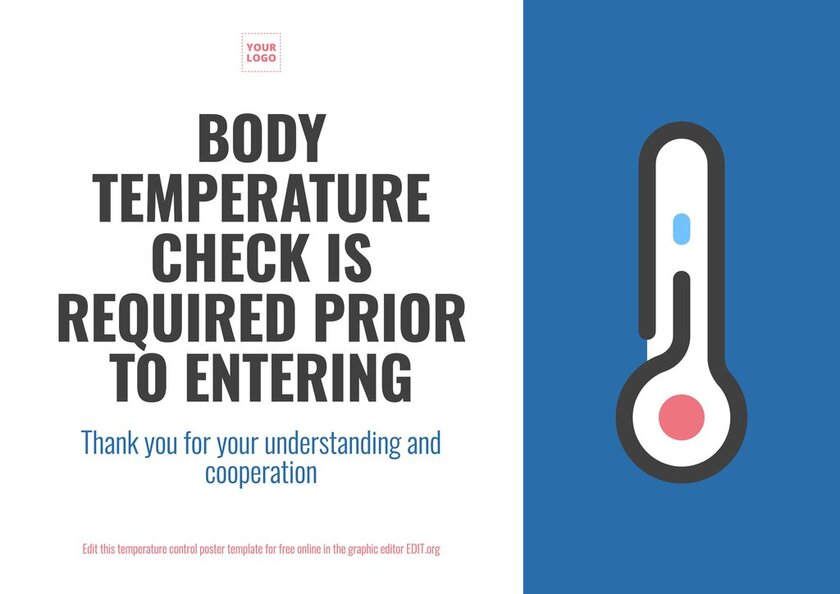 Modello di segnale di controllo della temperatura da editare online gratuitamente